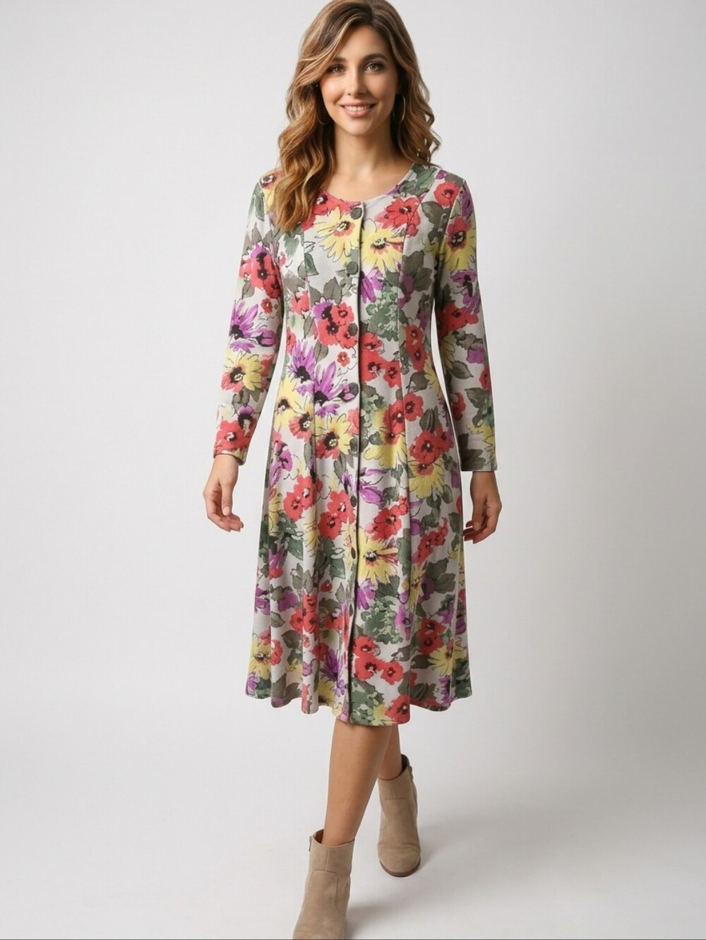 Vintage 80s Dress Womens XS Floral Retro Western Prairie Cowgirl Cottagecore USA